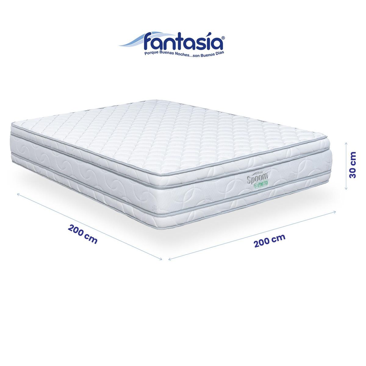 COLCHONES FANTASIA - Colchón King Spoom Ventto New 200x200cm