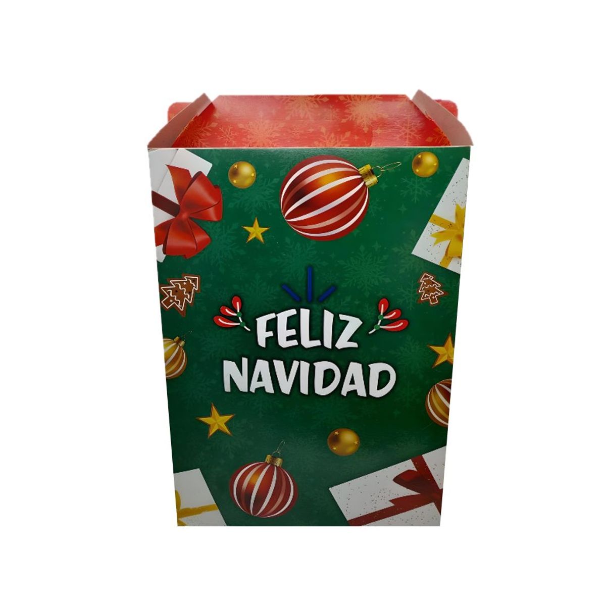 GENERICO - Caja Estuche Regalo Anchetas Lonchera Colores Navidad X 6 U.