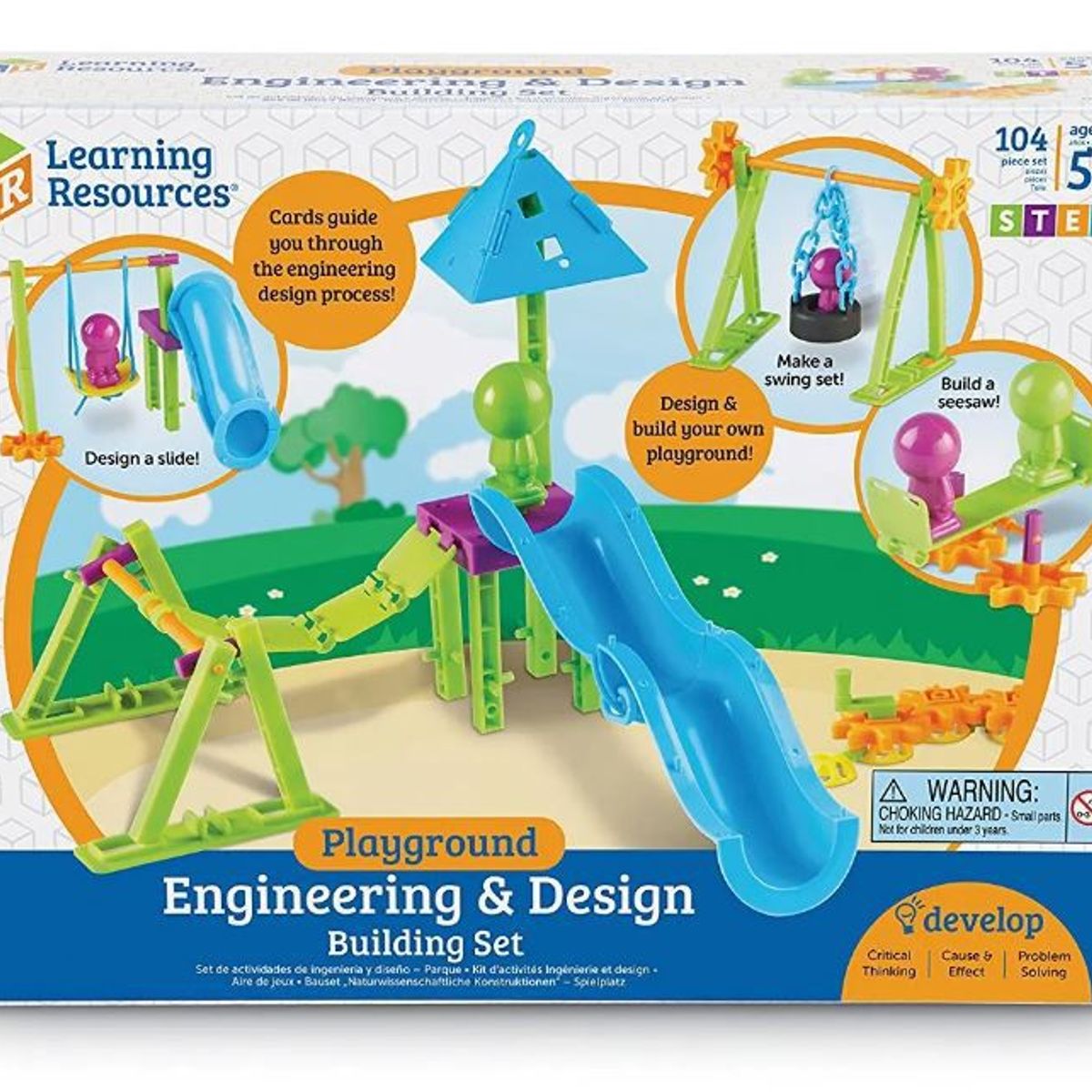 LEARNING RESOURCES - Set Ingeniería Y Construcción Parque De Juegos Stem Niños