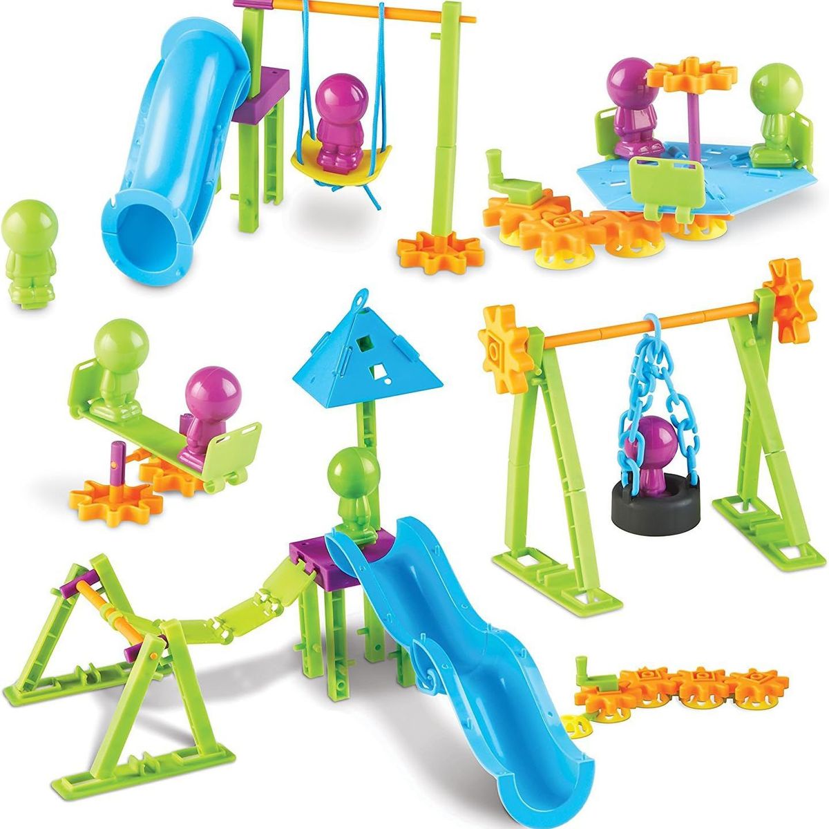 LEARNING RESOURCES - Set Ingeniería Y Construcción Parque De Juegos Stem Niños