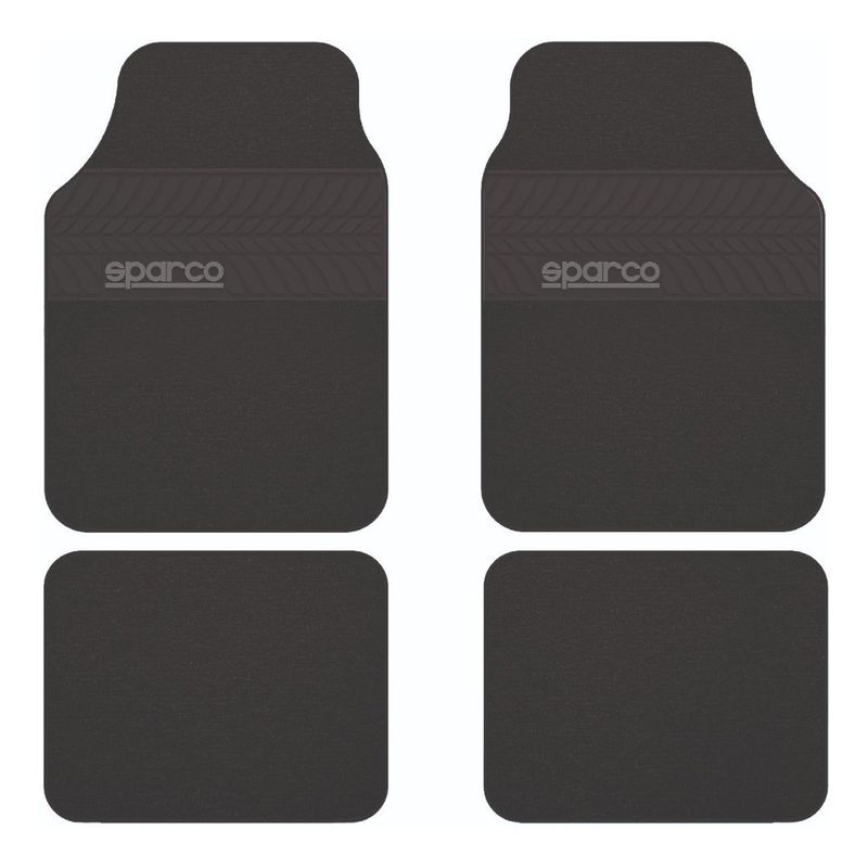 SPARCO - Tapete Carro 4 Piezas Alfombra Negro Sparco SPC1909BK