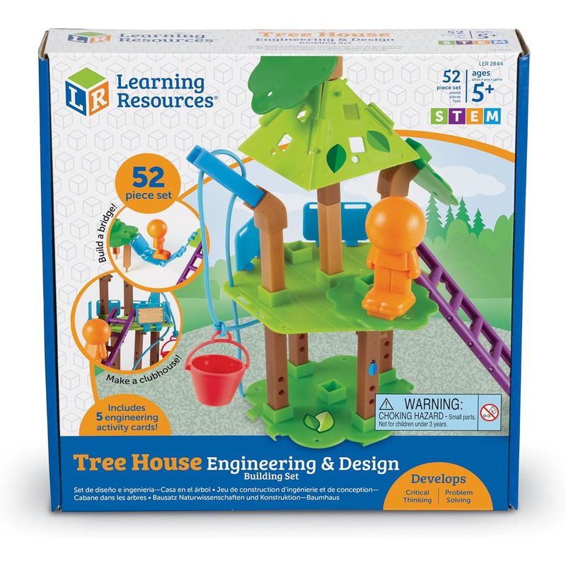 LEARNING RESOURCES - Set Ingeniería Y Construcción Casa Del Árbol Juego Stem Niño