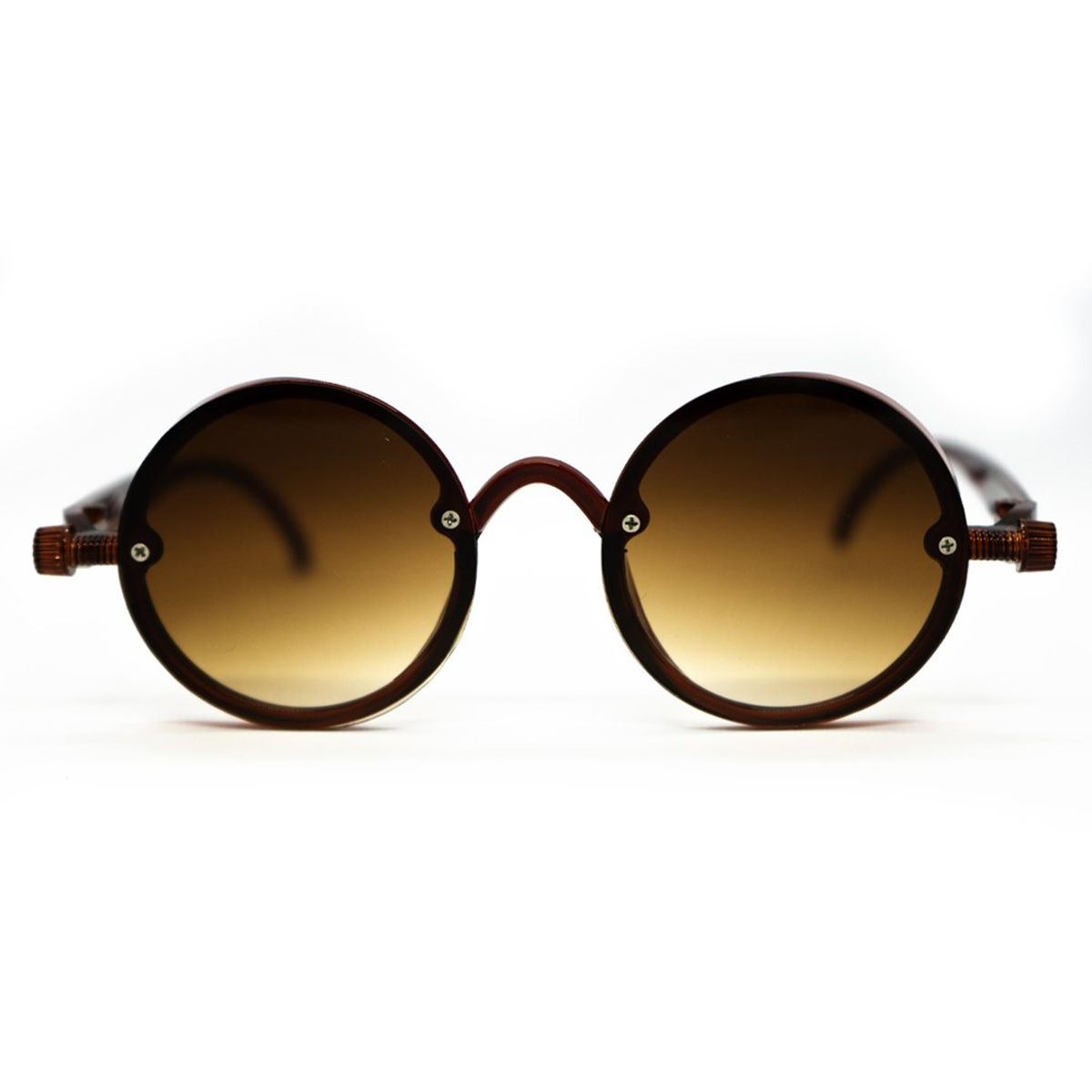 GENERICO - Gafas de sol At Night redondas hipster unisex negras