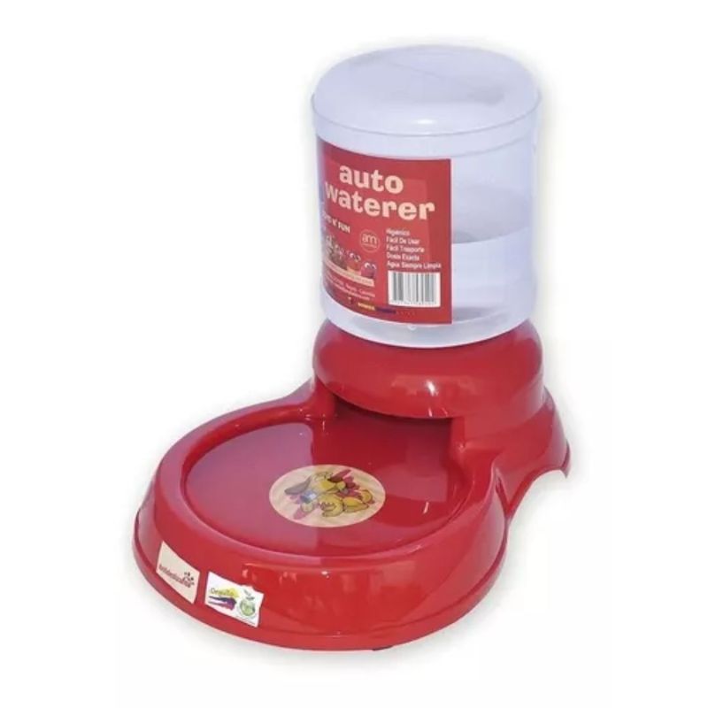 AFM - Dosificador de agua Botellón para mascotas Rojo