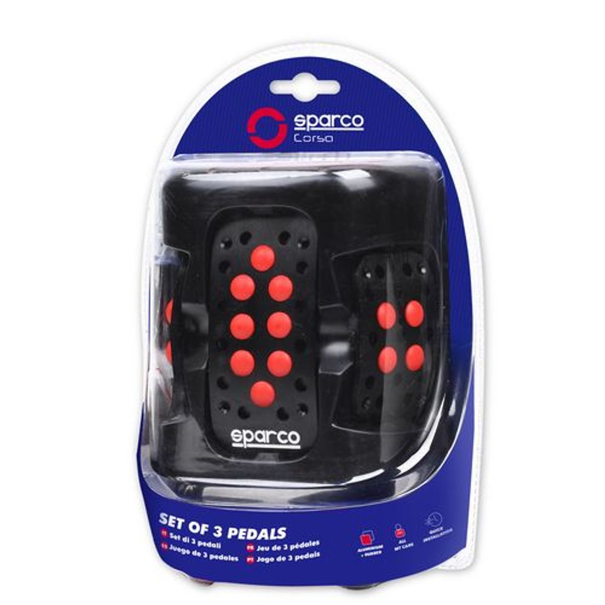 SPARCO - Pedales Carro Mecanico Vehiculo Deportivo Sparco SPC0401RS