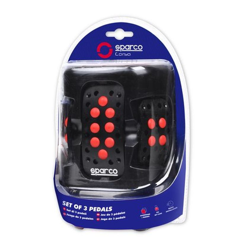 SPARCO - Pedales Carro Mecanico Vehiculo Deportivo Sparco SPC0401RS