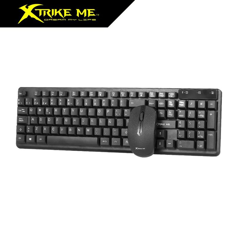 XTRIKE ME - Kit Teclado  Mouse Inalambrico Combo Xtrike Me MK-201W SP