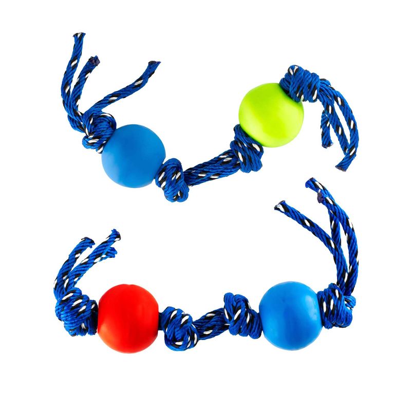 ENERGY PLUS - 2 Juguetes Cuerda Perros pequeños Verde Rojo