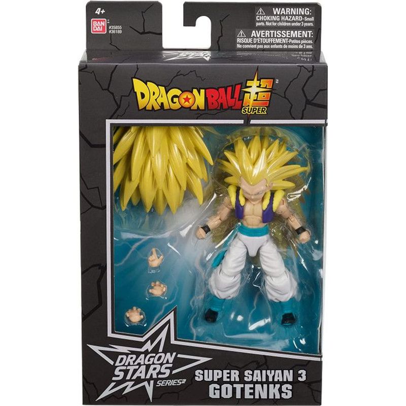 HASBRO - Gotenks Super Saiyan 3 Figura Dragon Ball Super Stars Bandai 14 Cm