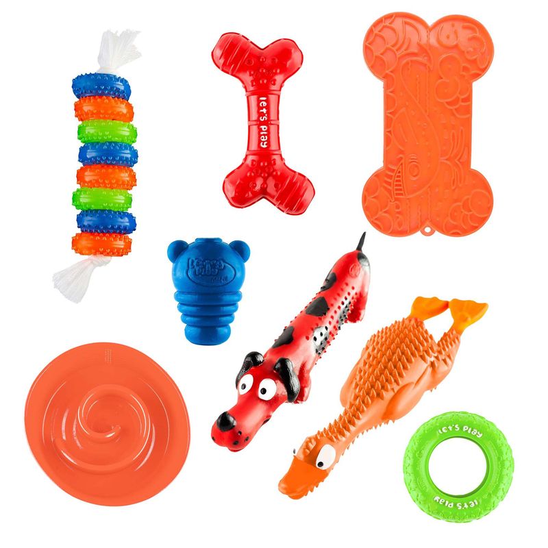 ENERGY PLUS - Kit x8 Juguetes para Perros Pequeños Diversión y Salud