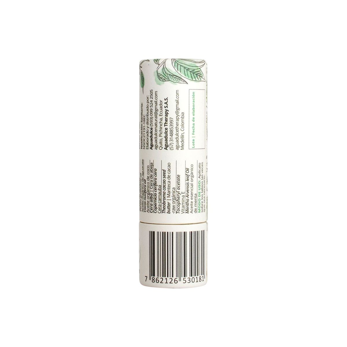 ORGANIK BY AGUADULCE - Bálsamo labial natural Choco Menta 10 g
