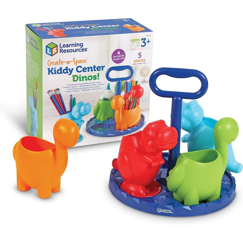 LEARNING RESOURCES - Organizador De Escritorio De Dinosaurios Para Niños Lápices