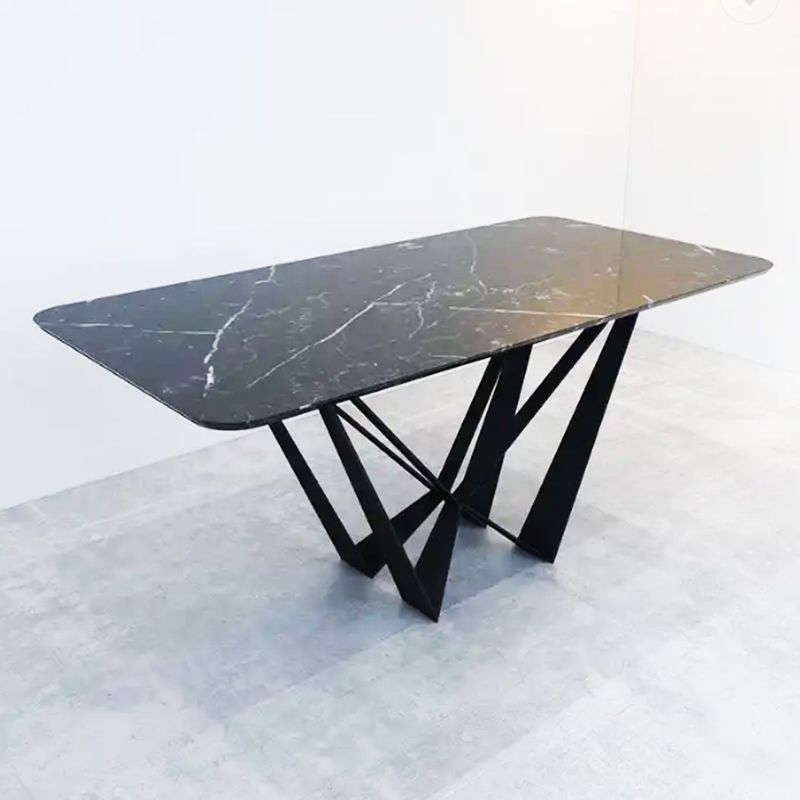 ARRO ES SAS - MESA PIEDRA SINTERIZADA TRIANGULOS  210 CM X 90 CM X 75 CM NEGRA