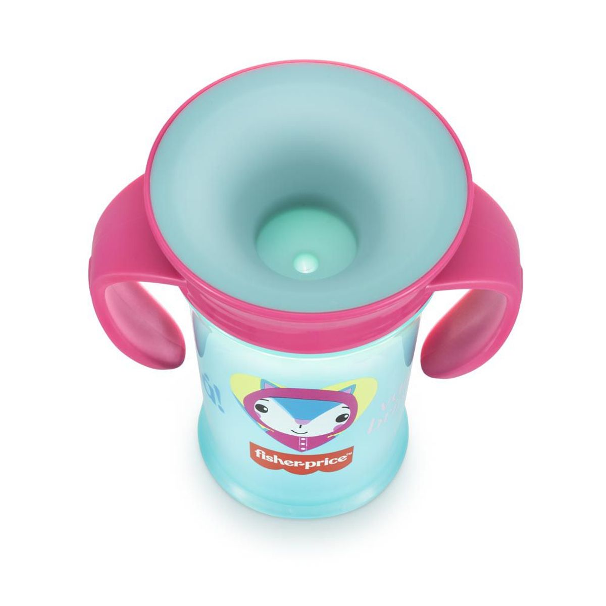 FISHER PRICE - VASO DE ENTRENAMIENTO ANTIDERRAME 360 AZ Y ROSA