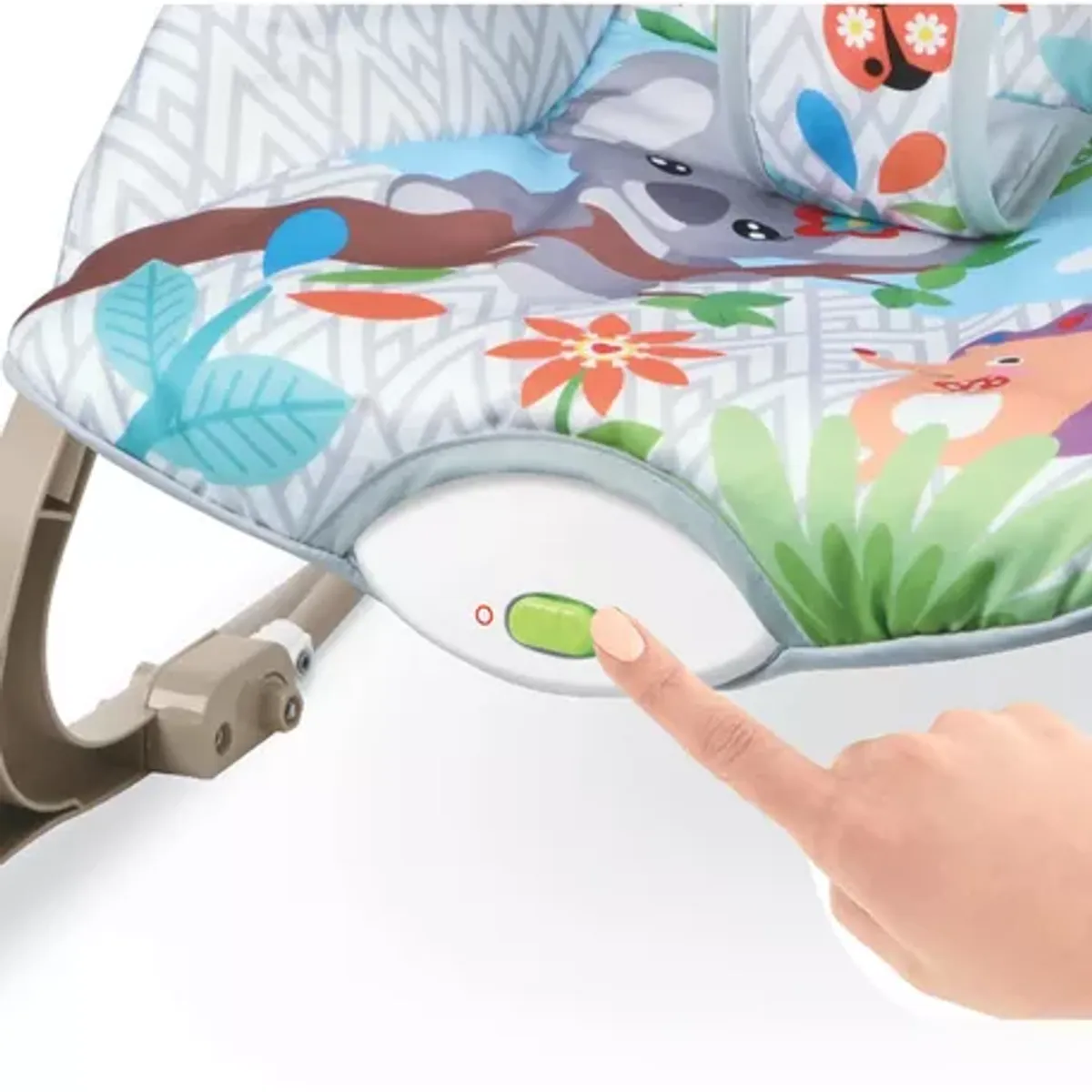 BABY ON - Silla mecedoravibradora y musical para bebe 3en1 Leon Gris