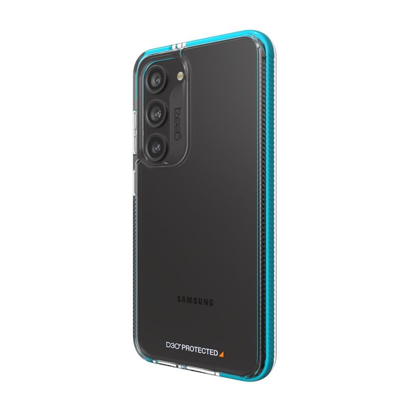 GEAR4 - Case Carcasa Funda Santa Cruz D30 Samsung S23 TransparenteAzul