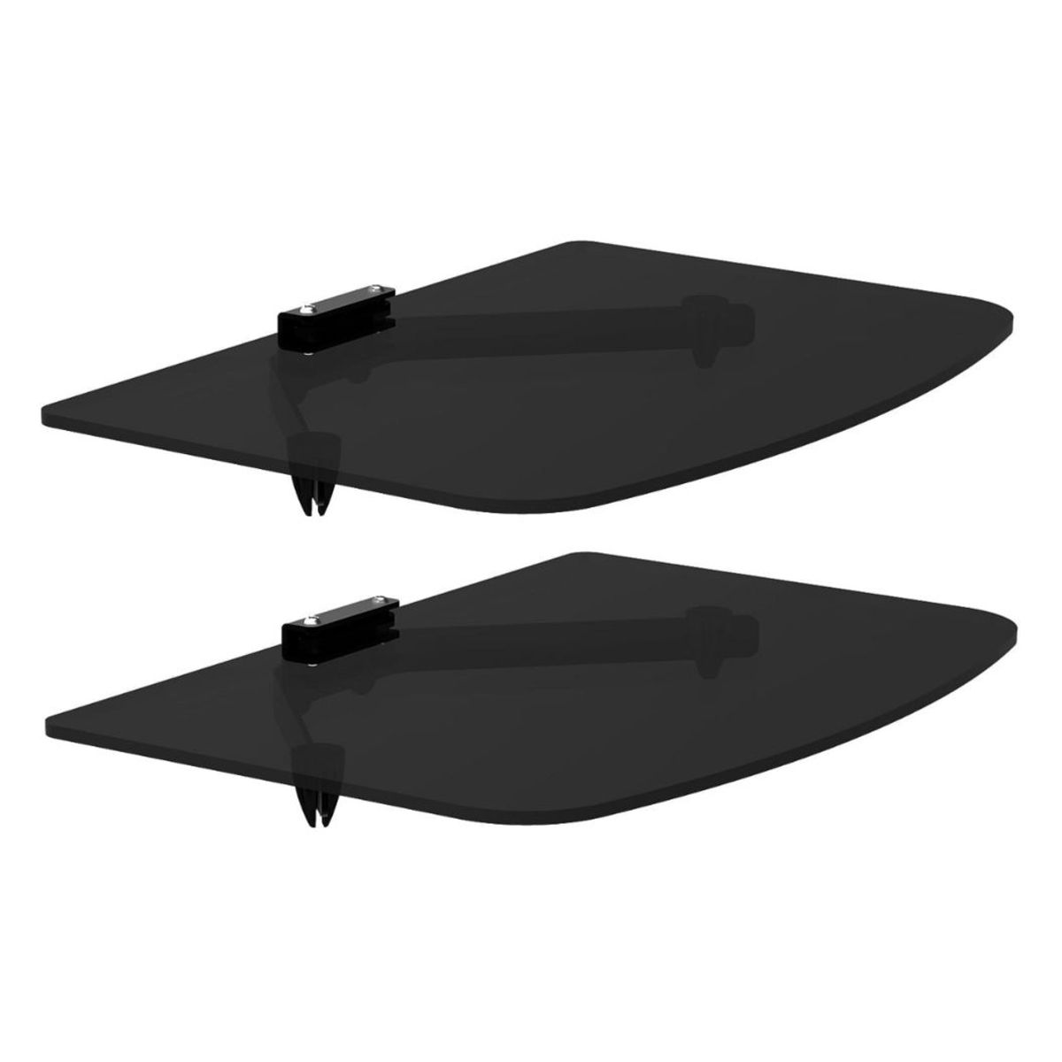 GENERICO - Repisa Doble De DVD Consola Box Decodificador Mesa Flotante En Vidrio