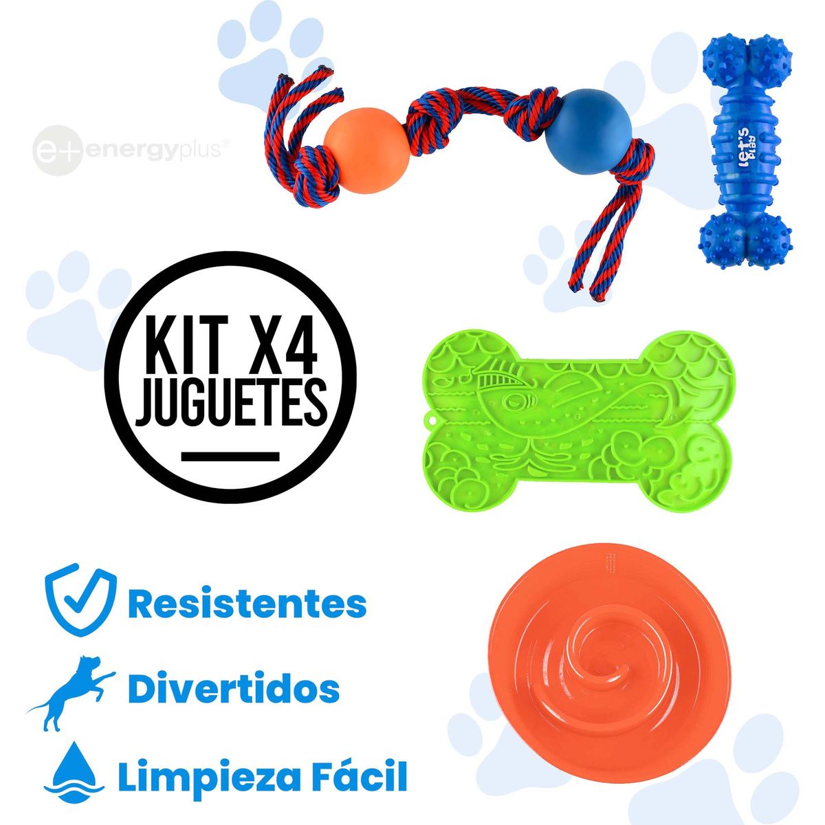 ENERGY PLUS - 4 Juguetes Esenciales para la Salud y diversión de tu perro