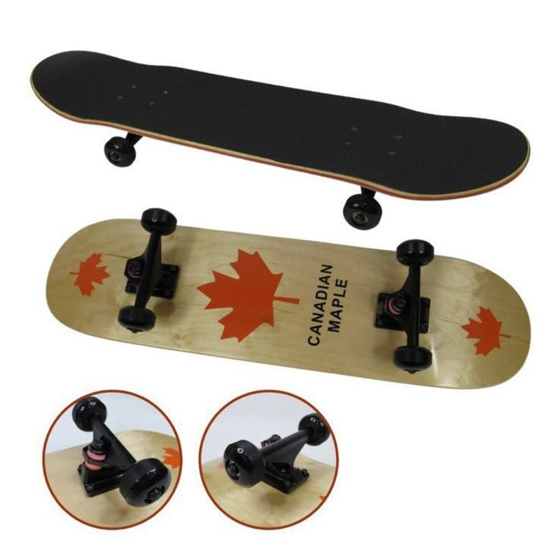 GENERICO - Tabla Skate Patineta Profesional 100 Pino Canadiense