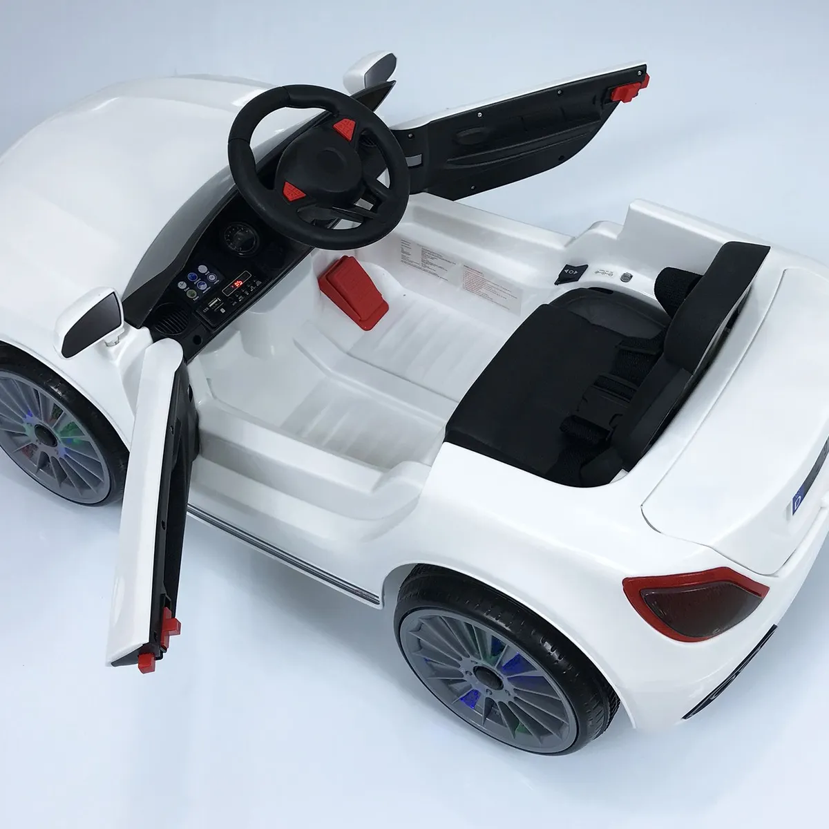 BEBESUNITA - Carro Electrico Niños Maserati Recargable 12v Ctrol - Blanco