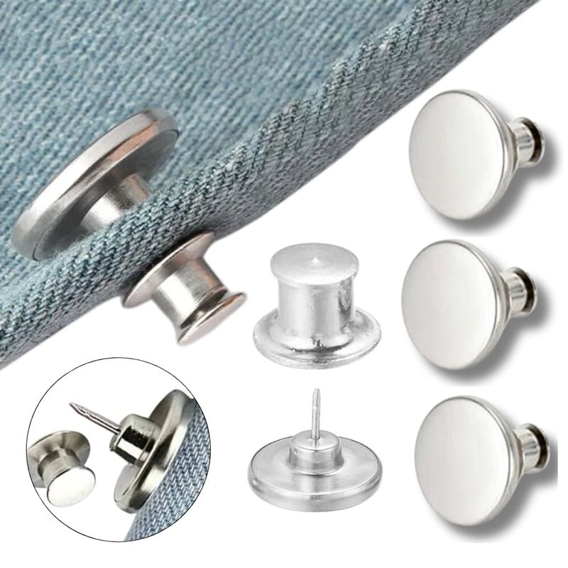 GENERICO - Botones Autoajustables De Metal Pantalón Chaqueta Tallas