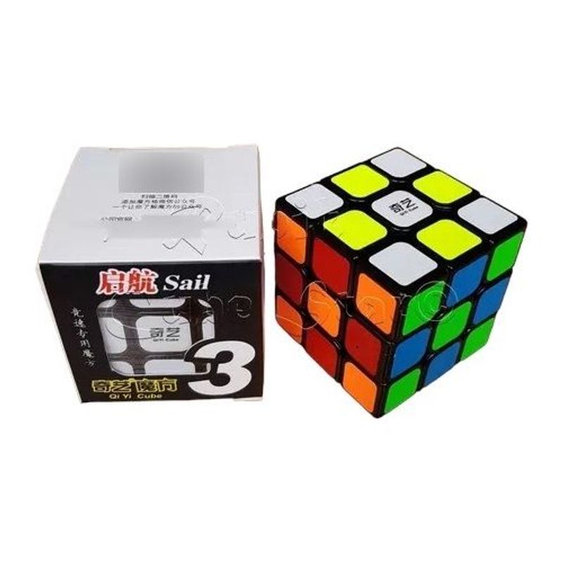 QIYI - Cubo Rubik Original 3x3 Sail W 2019 Actualizado Qiyi Negro
