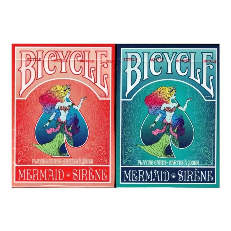 BICYCLE - Cartas Bicycle Mermaid Sirene Océano Sirena Criaturas Mar.