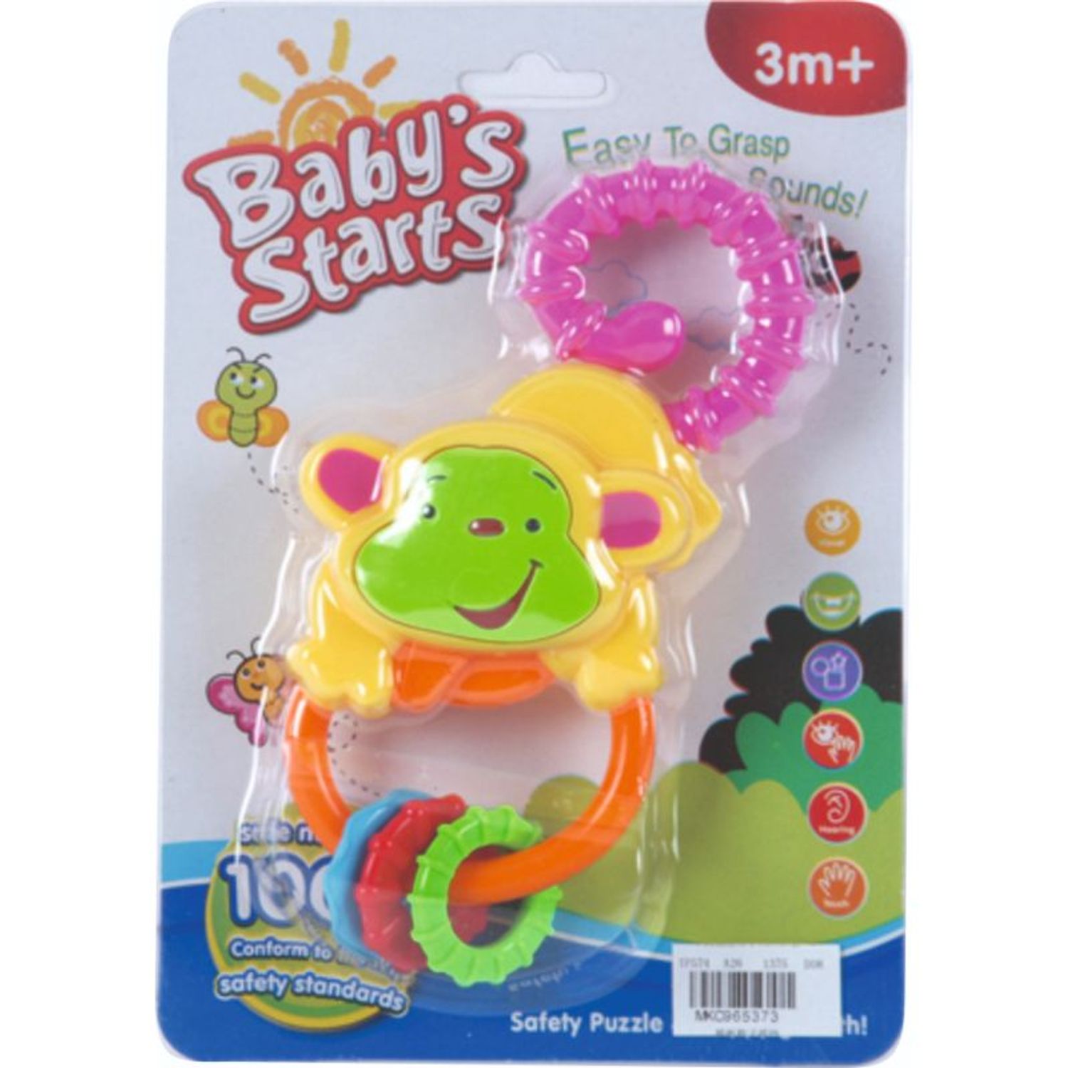 Sonajero Mico Blister Para Bebe Plasticos Asociados Blister x 1 