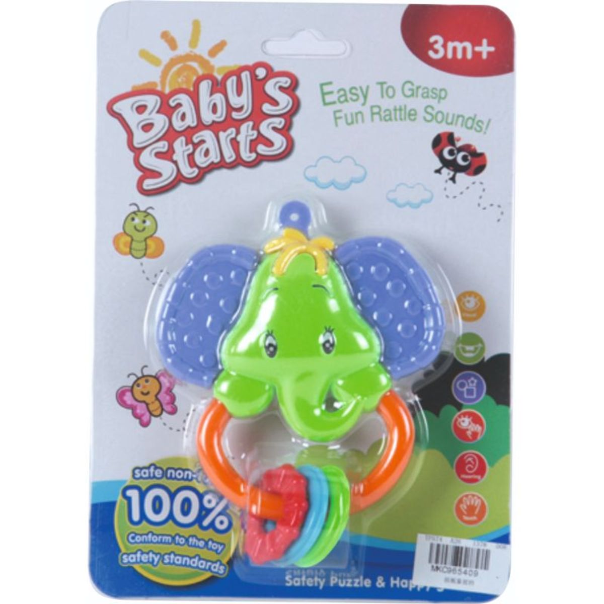 JUGUETELANDIA - Sonajero Elefante Blister