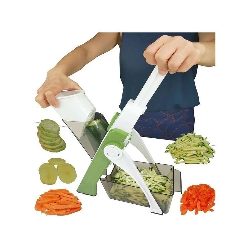 GENERICO - Pica todo multifuncional rebanador de frutas y verduras plegable