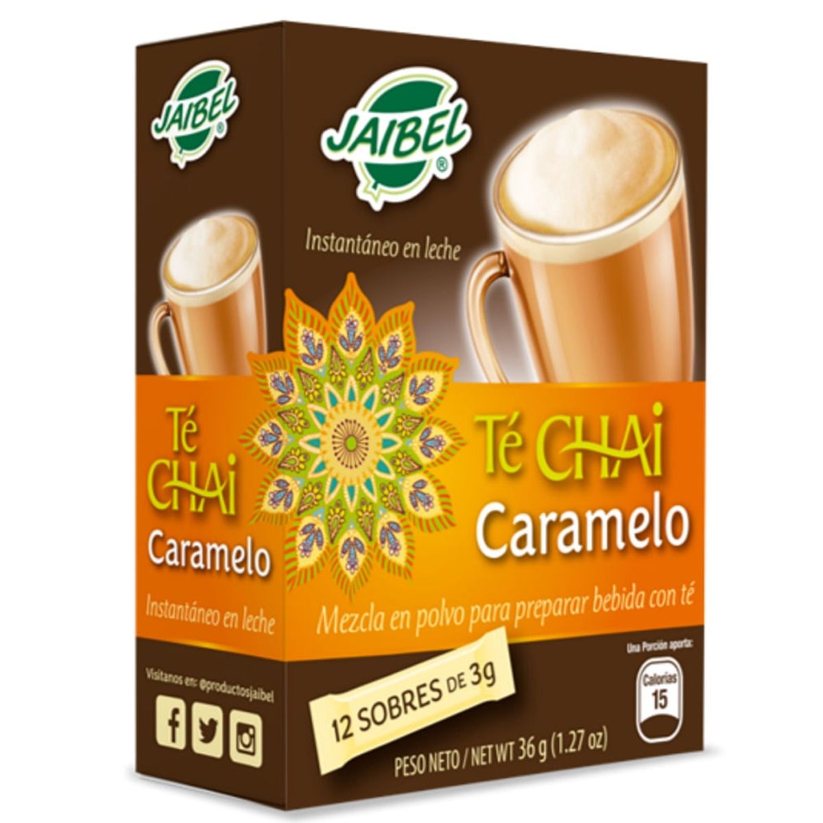JAIBEL - Te Chai Jaibel Latte Caramelo X 12 Sobres