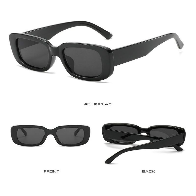 GENERICO - Gafas De Sol Rectangulares Modernas Fashion Moda Negro