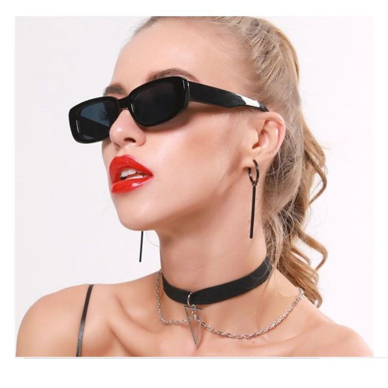 Gafas De Sol Rectangulares Modernas Fashion Moda Negro GENERICO