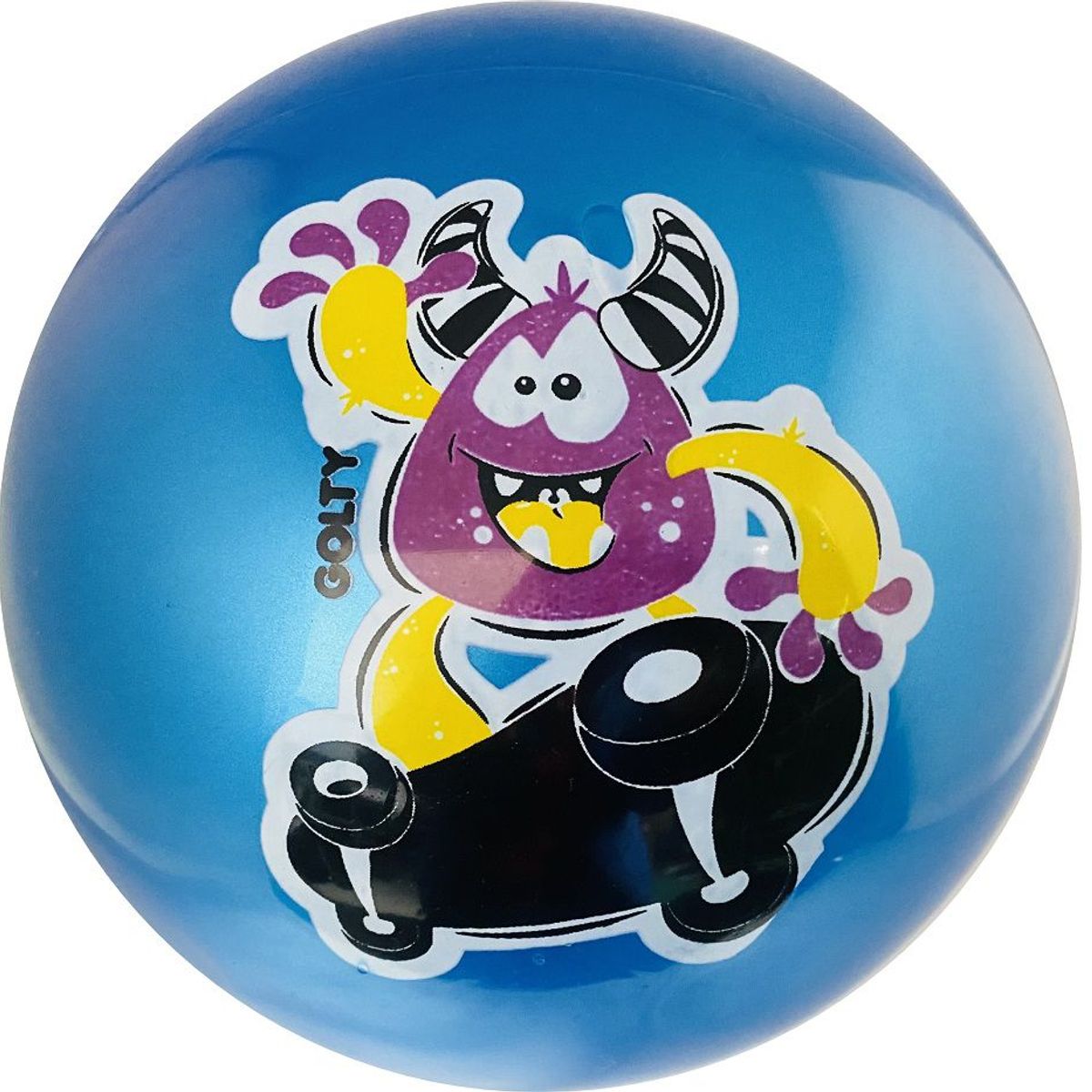 GOLTY - Pelota De Caucho Golty Niko Monsters En Pvc Juguete Niños Azul