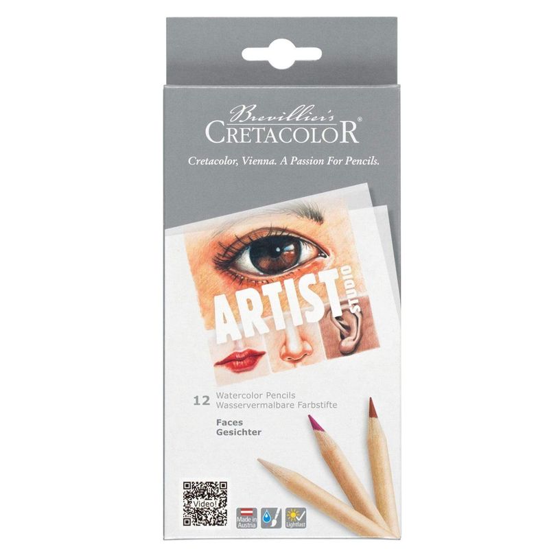 CRETACOLOR - Caja De Lápices Cretacolor Acuarelables, Rostros X 12 Unds