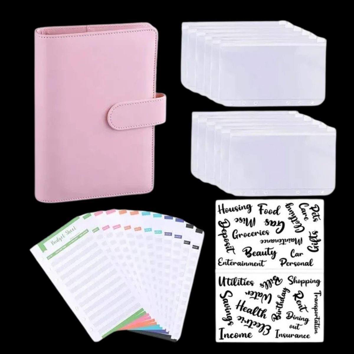 GENERICO - Agenda Carpeta Organizador De Sobres Para Dinero Presupuesto