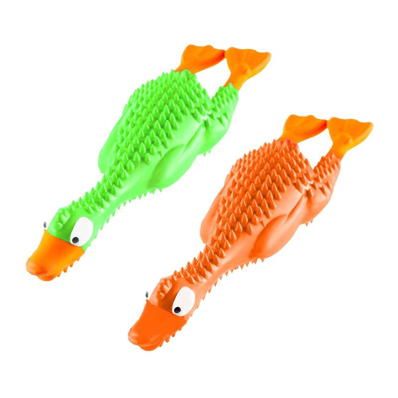 ENERGY PLUS - 2 Patos Goma Antisarro Perros Peq y Medianos Naranja Verde