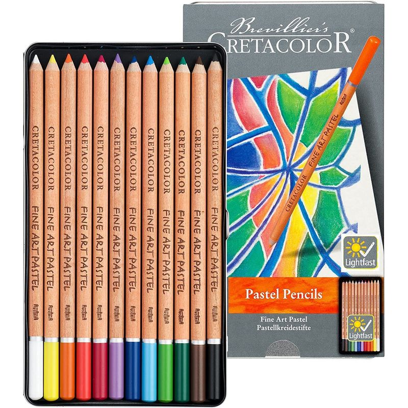 CRETACOLOR - Colores Pastel Cretacolor, Estuche Metálico X 12 Unds