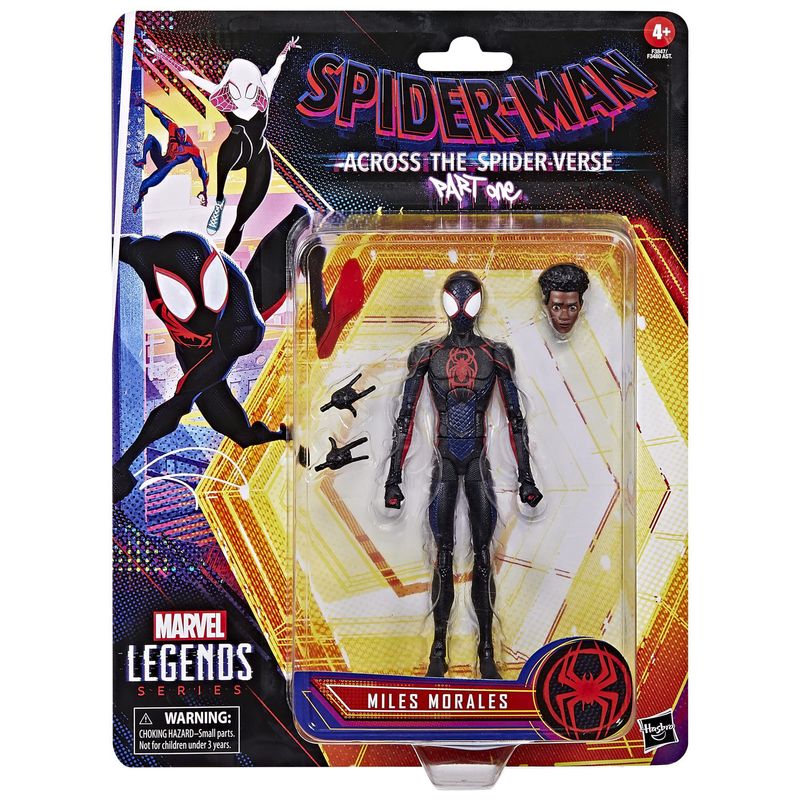 HASBRO - Spiderman Miles Morales Figura Across Spider Verse Marvel Legends Hasbro 16 Cm