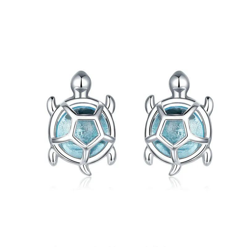 GENERICO - Aretes Topos Tortuga Para Mujer Fabricados En Plata