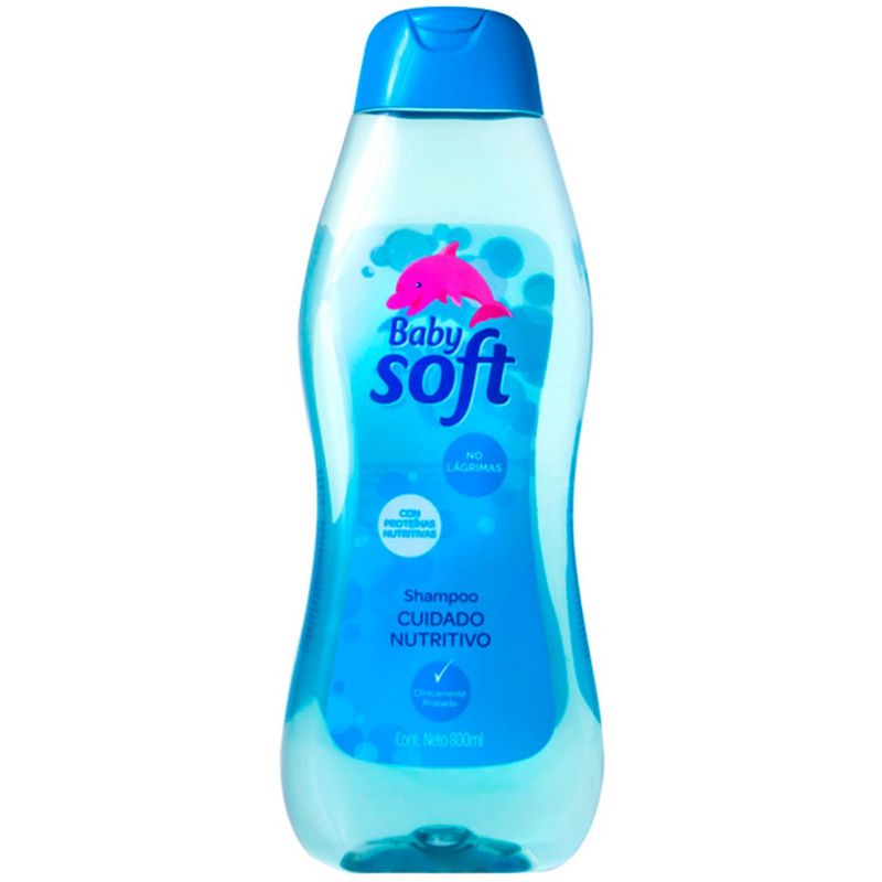 BABY SOFT - Shampoo baby soft babysoft cuidado nutritivo azul x 800 ml