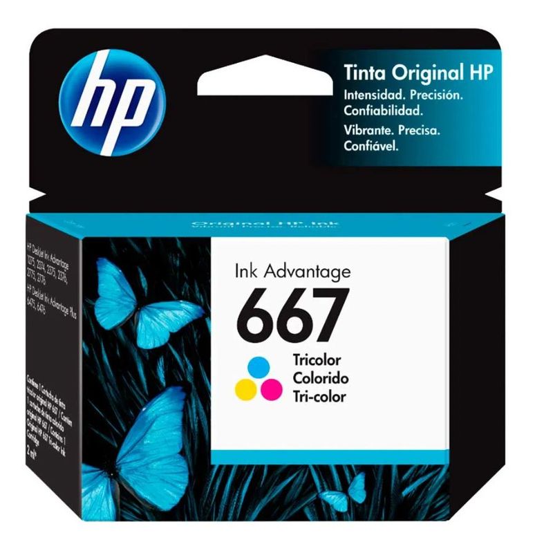 HP - Cartucho De Tinta Hp 667 Tricolor Original 3YM78AL