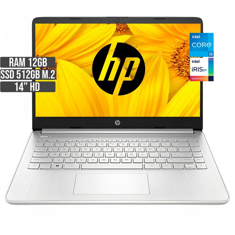 HP - PORTATIL HP INTEL CORE I5-1235U SSD 512GB RAM 12GB LED 14 HD
