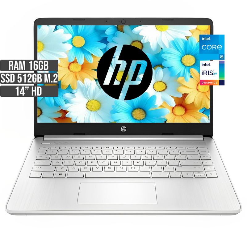 HP - PORTATIL HP INTEL CORE I5-1235U SSD 512GB RAM 16GB LED 14 HD