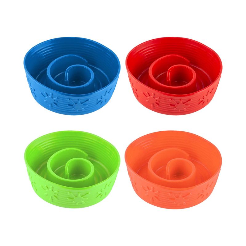 ENERGY PLUS - 4 Platos Comedero Anti-Ansiedad para Perros Comer Lento