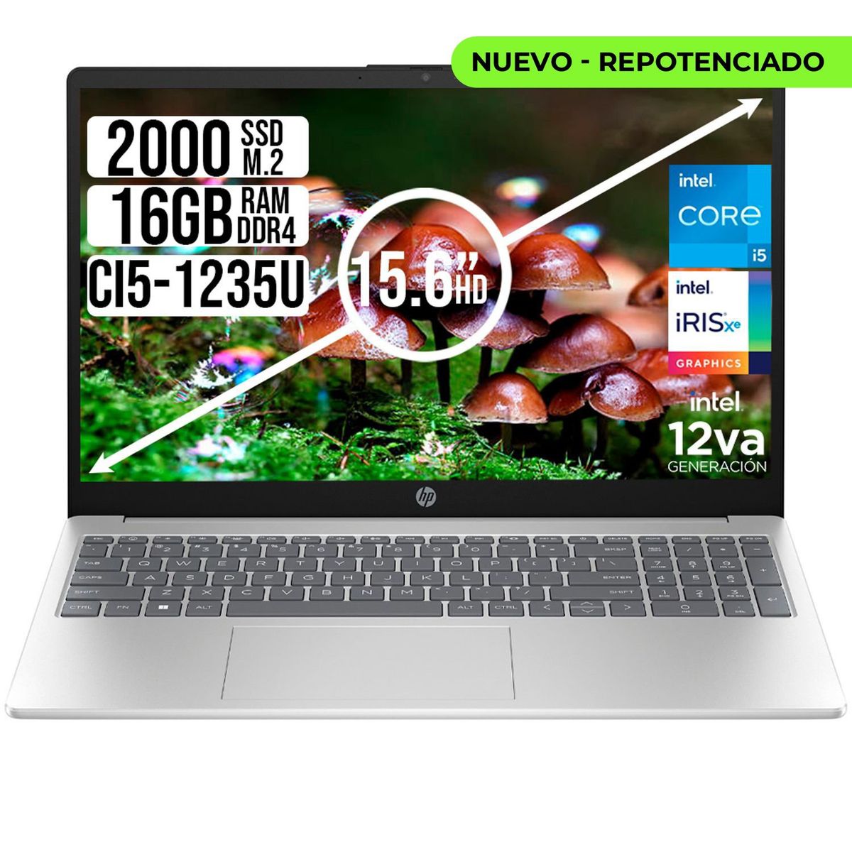 HP - PORTATIL HP INTEL CORE I5-1235U SSD 2TB RAM 16GB LED 15.6 HD