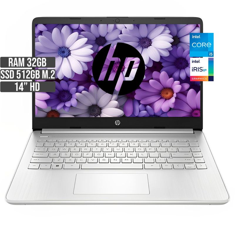 HP - PORTATIL HP INTEL CORE I5-1235U SSD 512GB RAM 32GB LED 14 HD