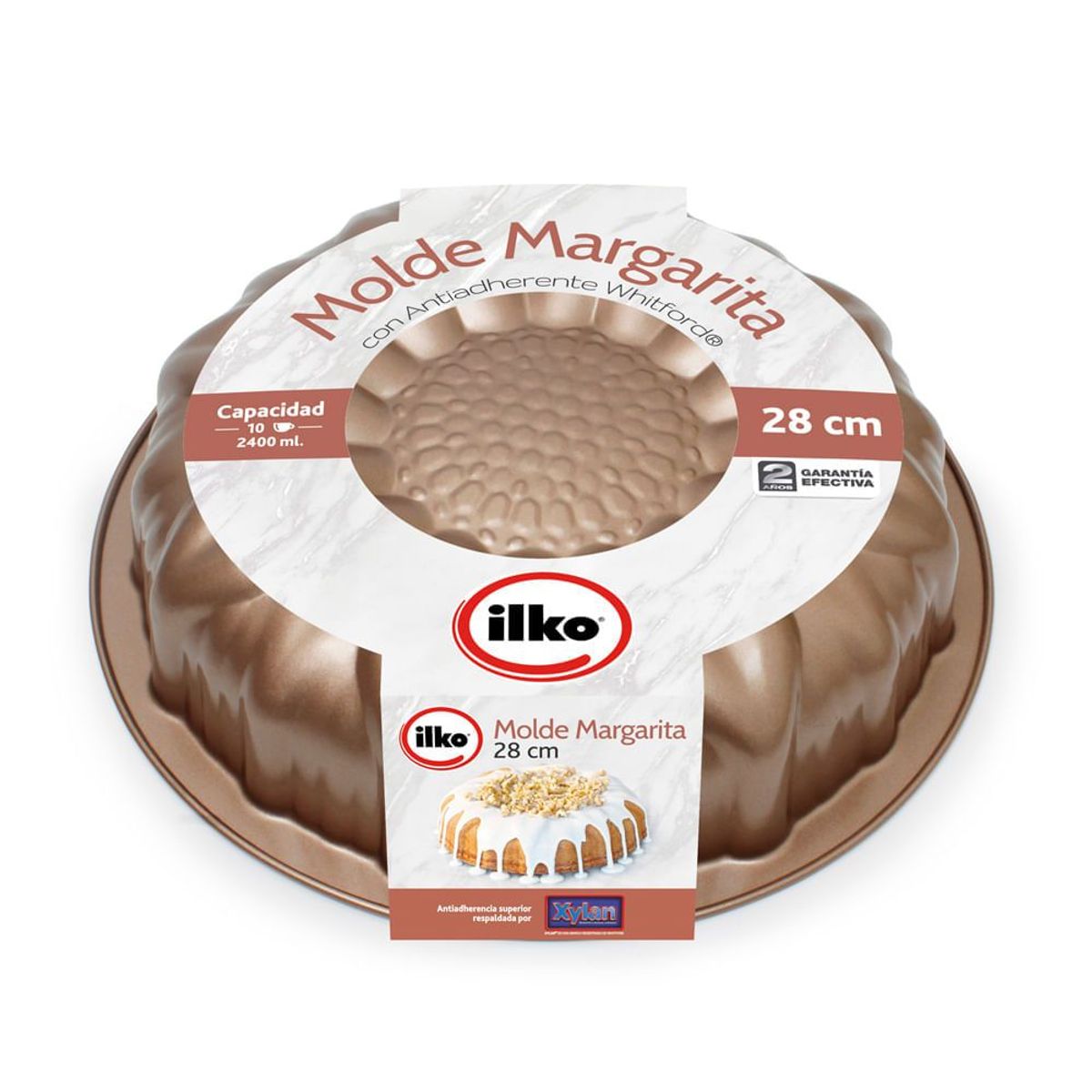 ILKO - Molde ILKO Margarita 28cm Antiadherente Cobre