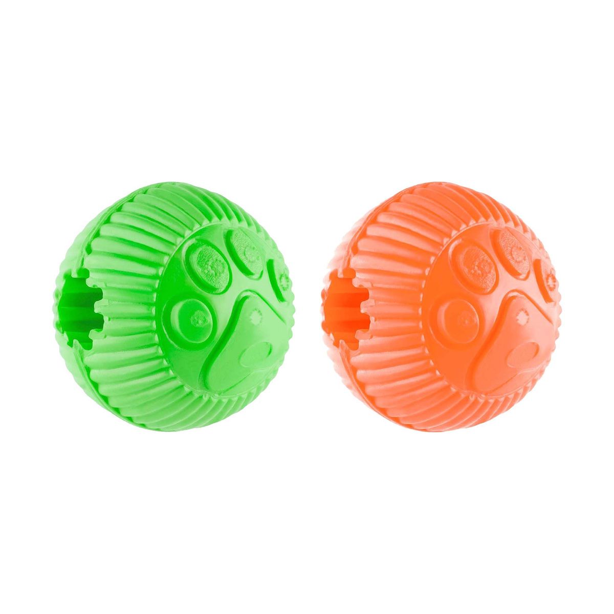 ENERGY PLUS - 2 Pelotas Dispensador Mascotas Naranja Verde