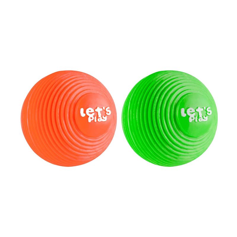 ENERGY PLUS - 2 Juguetes Perros: Pelota Naranja Verde